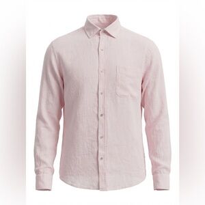 J McLaughlin Men's Pink Button-Up Shirt size M